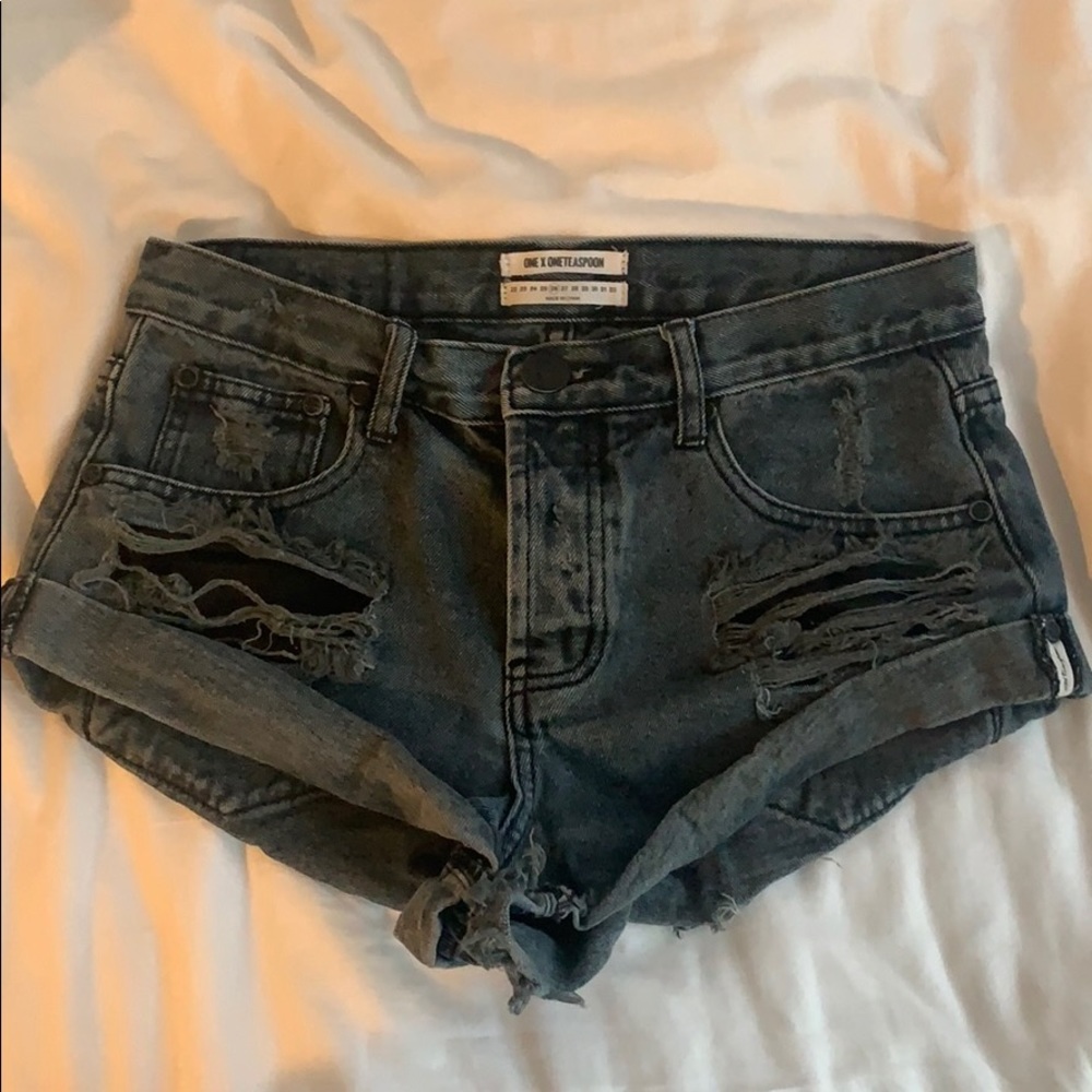 BLACK ONE TEASPOON BANDITS SHORTS